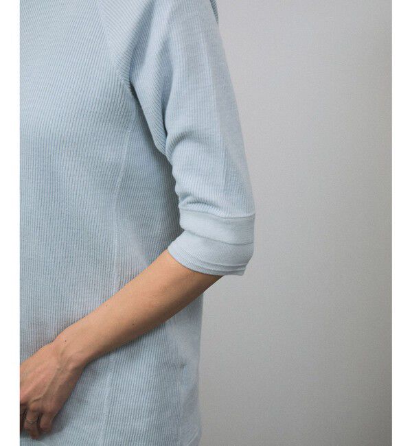 SALON adam et rope'「【KURO（クロ）】STRIPED JACQUARD H/S TEE」|Tシャツ・カットソー|