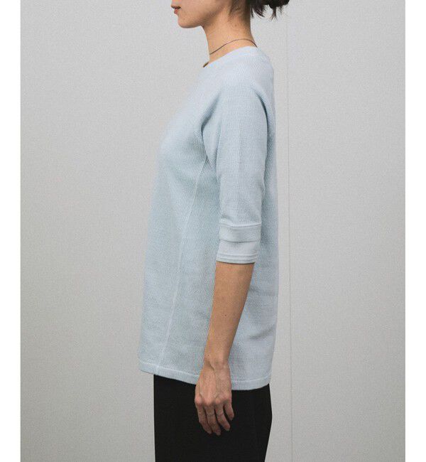 SALON adam et rope'「【KURO（クロ）】STRIPED JACQUARD H/S TEE」|Tシャツ・カットソー|