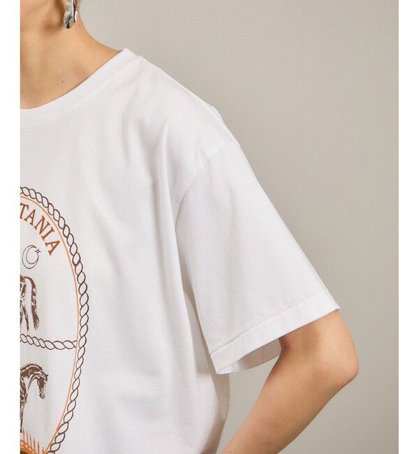 SALON adam et rope'「Over the Border グラフィックプリントTEE / レタリングTシャツ［洗える］」|Tシャツ・カットソー|