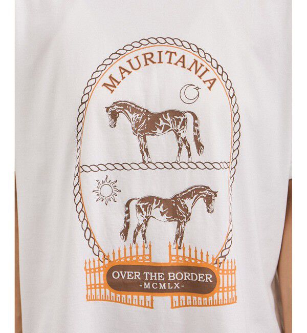 SALON adam et rope'「Over the Border グラフィックプリントTEE / レタリングTシャツ［洗える］」|Tシャツ・カットソー|