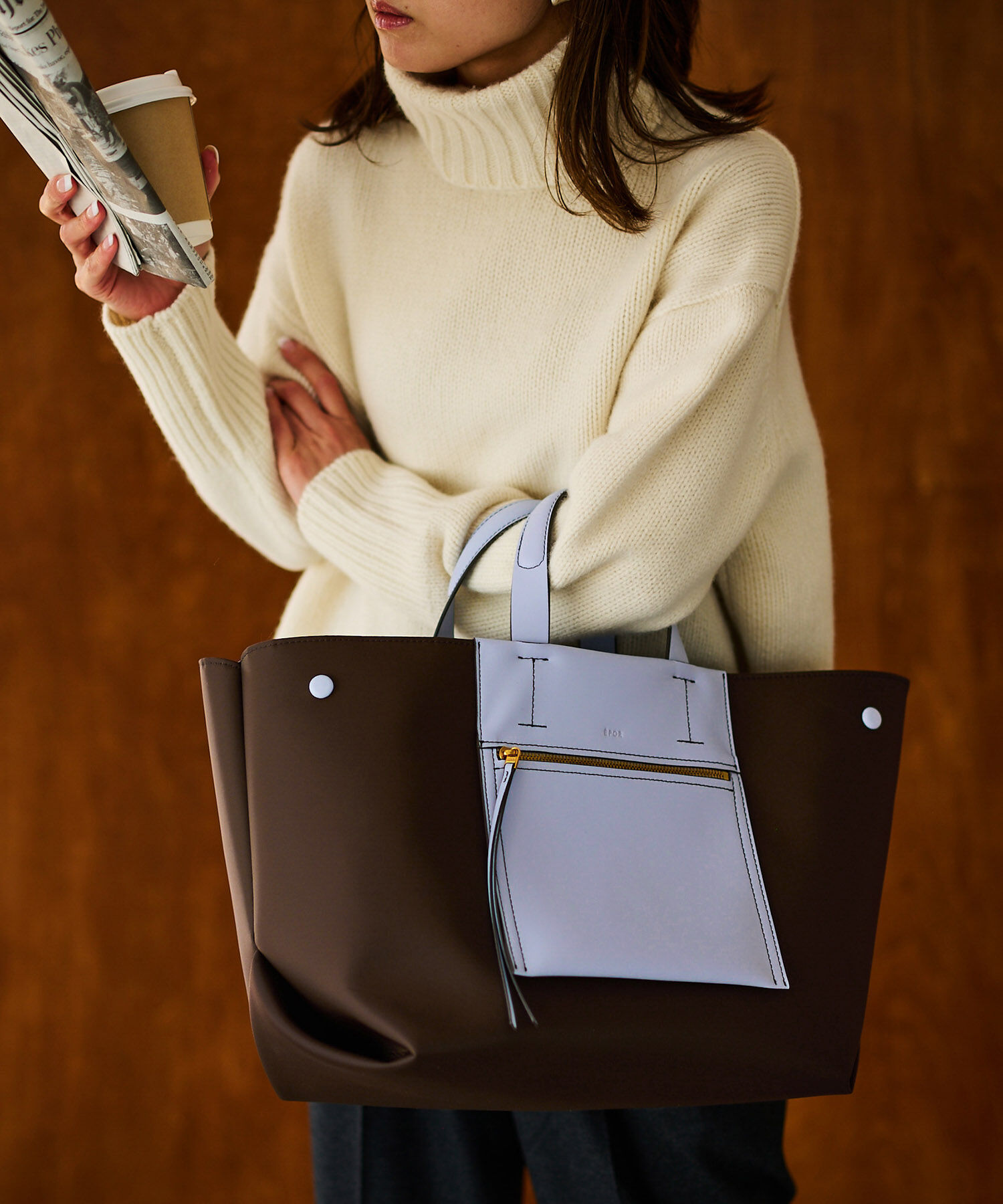 ROPE「【E&rsquo;POR】【A4対応】【撥水/雨の日】D BAG Large」|ハンドバッグ|