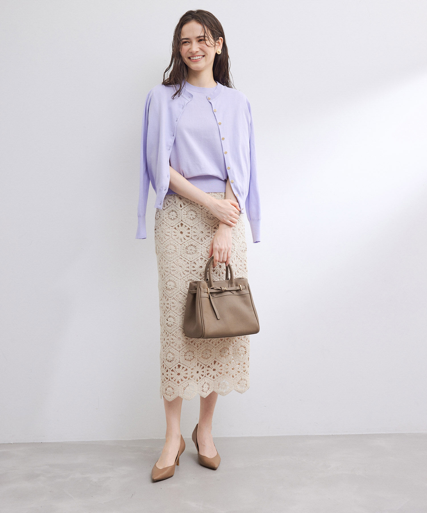 ROPE「リアルレザーナローベルトミドルバッグ」|ハンドバッグ|