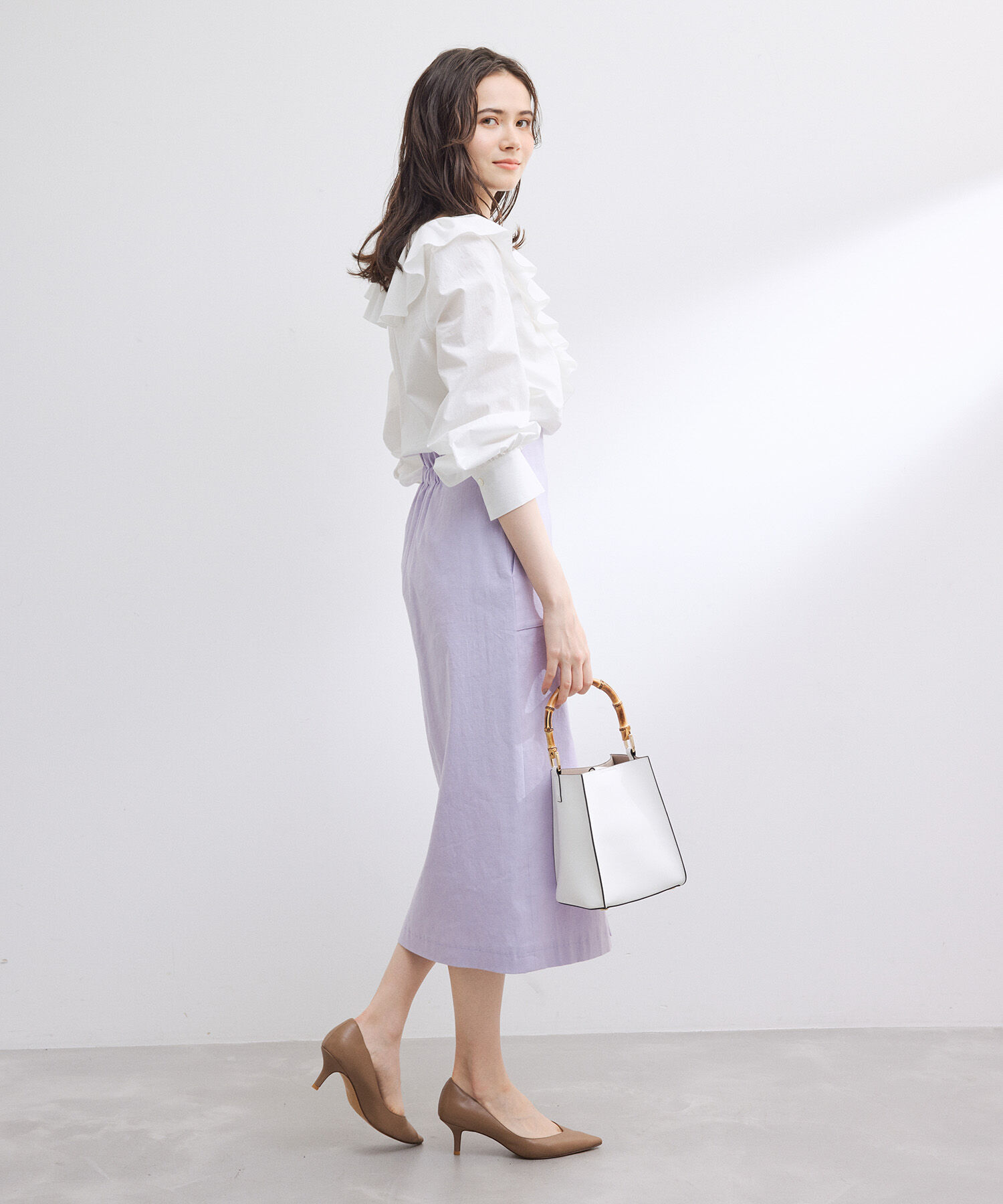 ROPE「カシュクールラッフルブラウス」|シャツ・ブラウス|