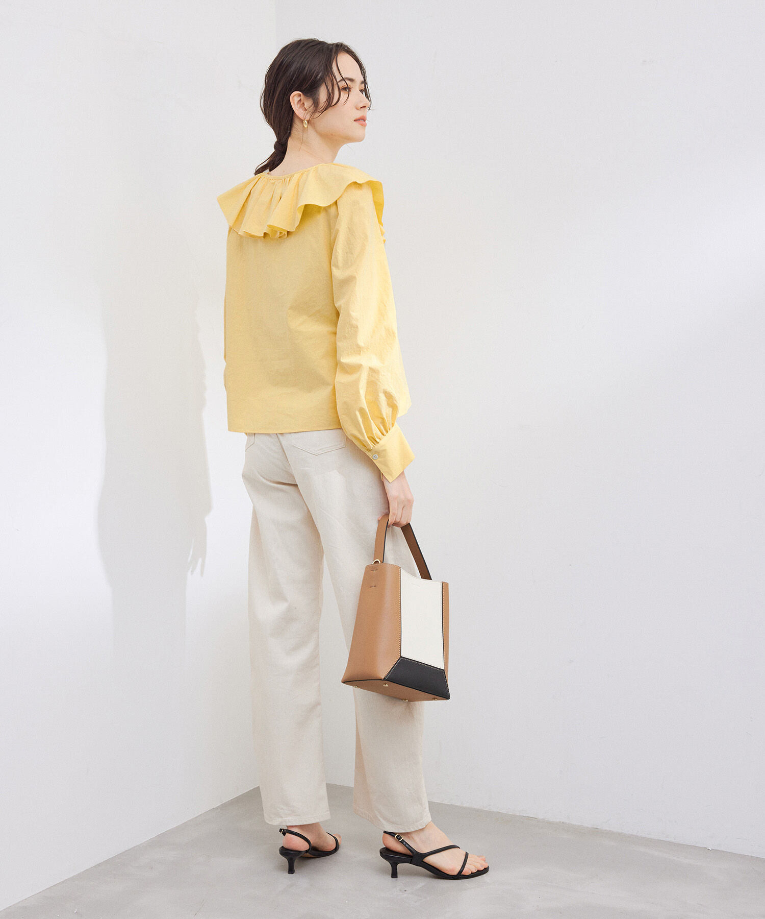 ROPE「カシュクールラッフルブラウス」|シャツ・ブラウス|