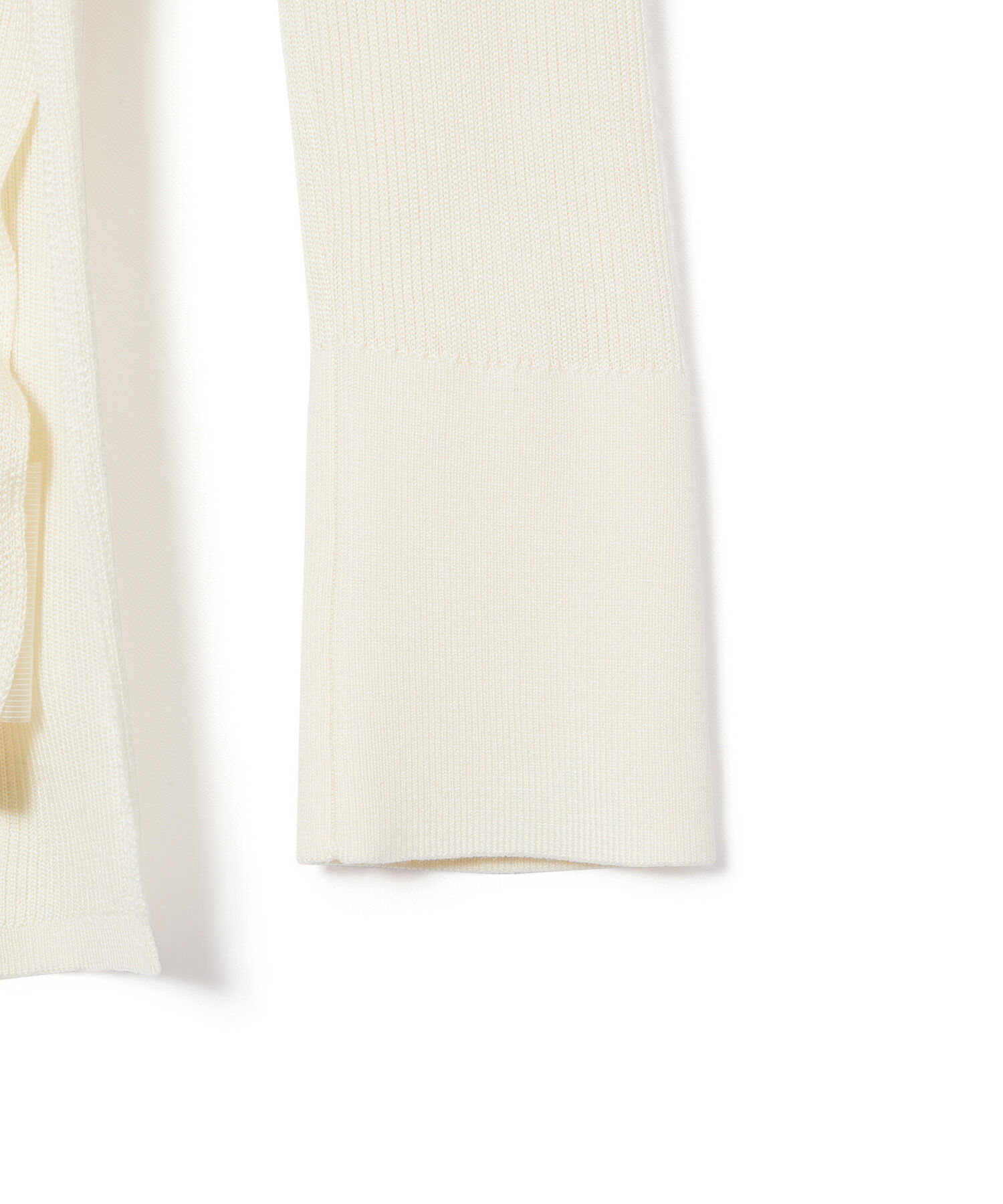 ROPE「【洗える】シルク100％Vネックリブロングカーデガン/スキンニット」|カーディガン|