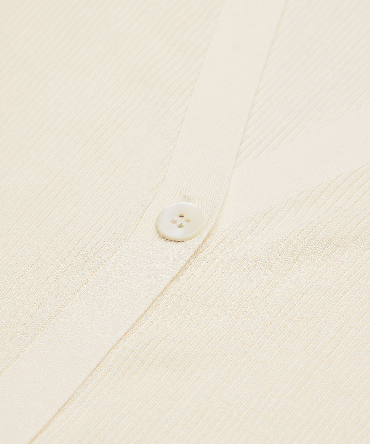 ROPE「【洗える】シルク100％Vネックリブロングカーデガン/スキンニット」|カーディガン|