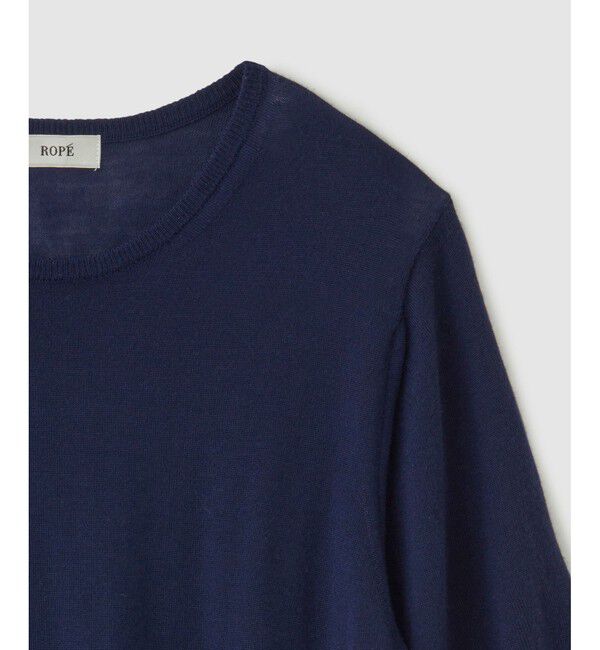 ROPE「SUPER160'sメリノウール半袖ニット【ロロ・ピアーナ社製ウール使用】/アンサンブル対応」|ニット・セーター|