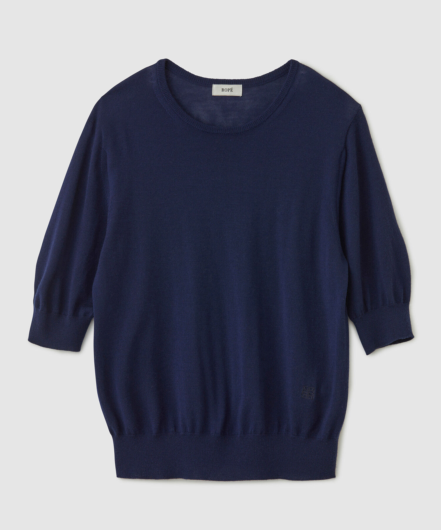 ROPE「SUPER160'sメリノウール半袖ニット【ロロ・ピアーナ社製ウール使用】/アンサンブル対応」|ニット・セーター|