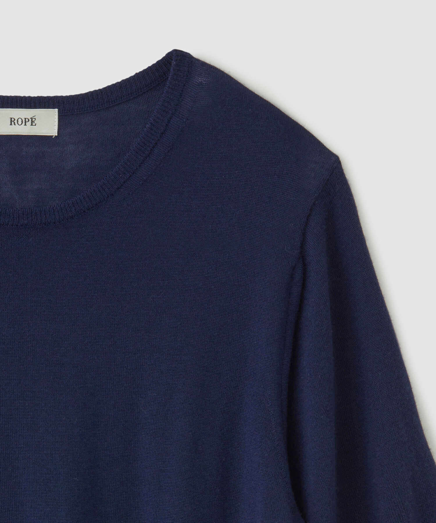 ROPE「SUPER160'sメリノウール半袖ニット【ロロ・ピアーナ社製ウール使用】/アンサンブル対応」|ニット・セーター|