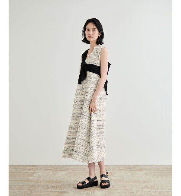 ROPE「 【GIOLICA（ジオリカ）】別注TWEED V OP（ワンピース）」|ワンピース|