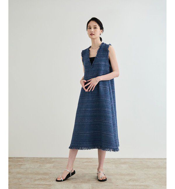 ROPE「 【GIOLICA（ジオリカ）】別注TWEED V OP（ワンピース）」|ワンピース|