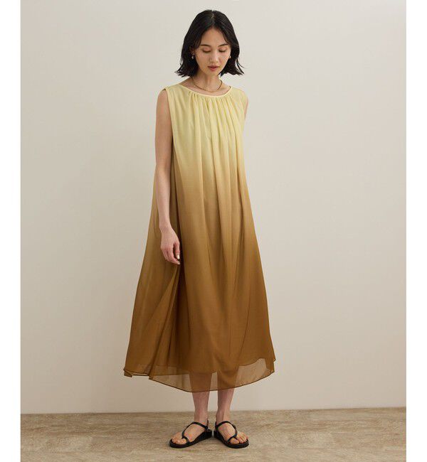 ROPE「ブライトネスヤーンギャザーワンピース/洗える」|ワンピース|