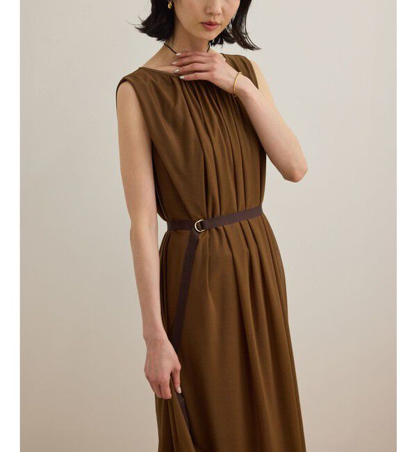 ROPE「ブライトネスヤーンギャザーワンピース/洗える」|ワンピース|