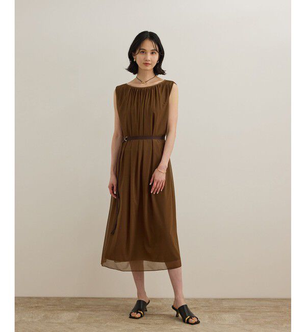 ROPE「ブライトネスヤーンギャザーワンピース/洗える」|ワンピース|