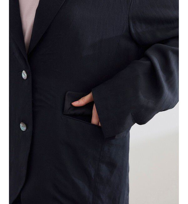 ROPE「レーヨンリネン ライトジャケット【セットアップパンツ・ワンピース対応】」|テーラードジャケット|