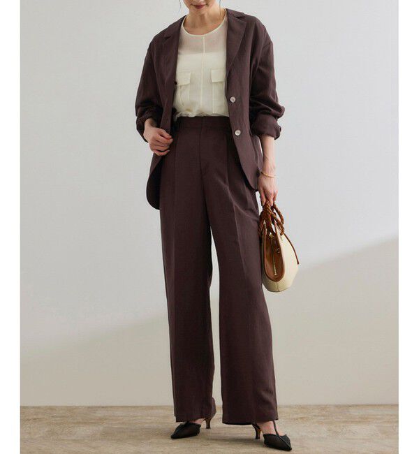 ROPE「レーヨンリネン ライトジャケット【セットアップパンツ・ワンピース対応】」|テーラードジャケット|