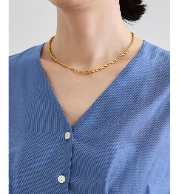 ROPE「【洗える・羽織にもなる】Vネック5分袖パフスリーブブラウス」|シャツ・ブラウス|