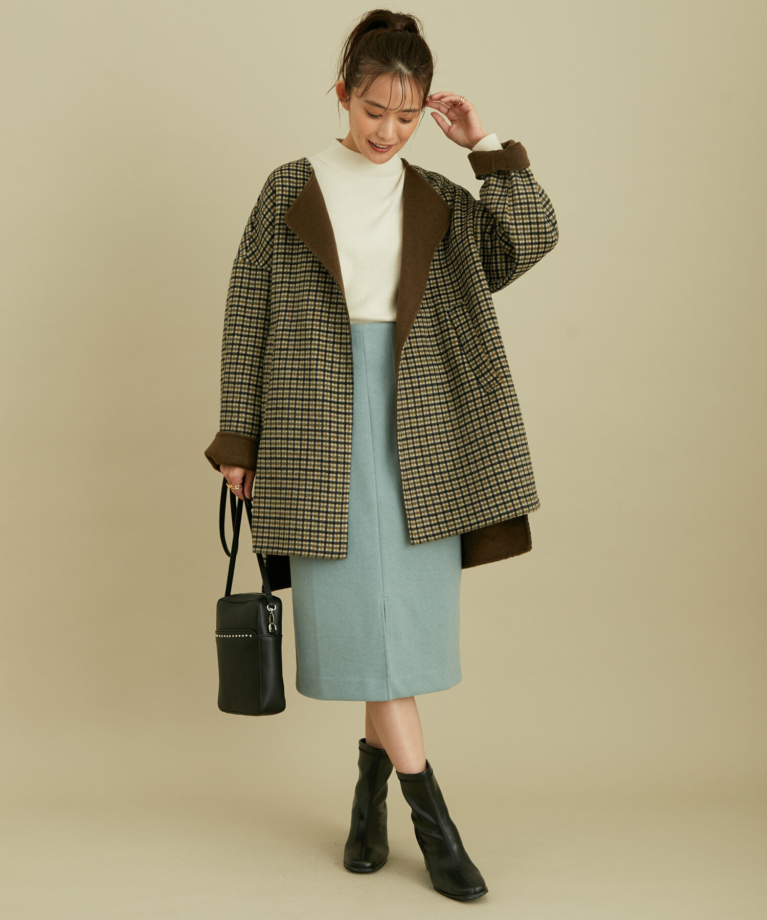 VIS「【Airy Warm】圧縮ニットソータイトスカート<セットアップ対応>」|スカート|