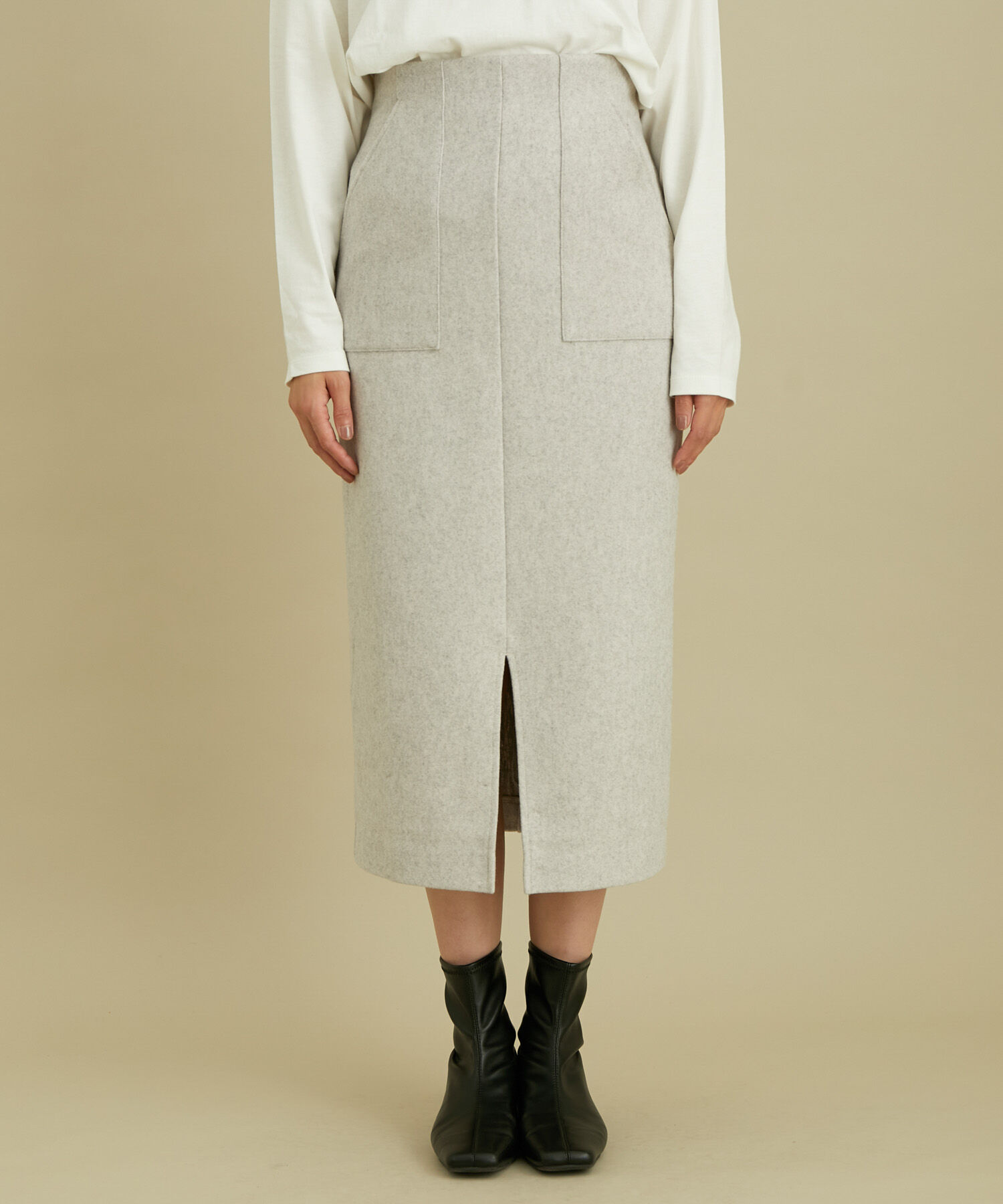 VIS「【Airy Warm】圧縮ニットソータイトスカート<セットアップ対応>」|スカート|