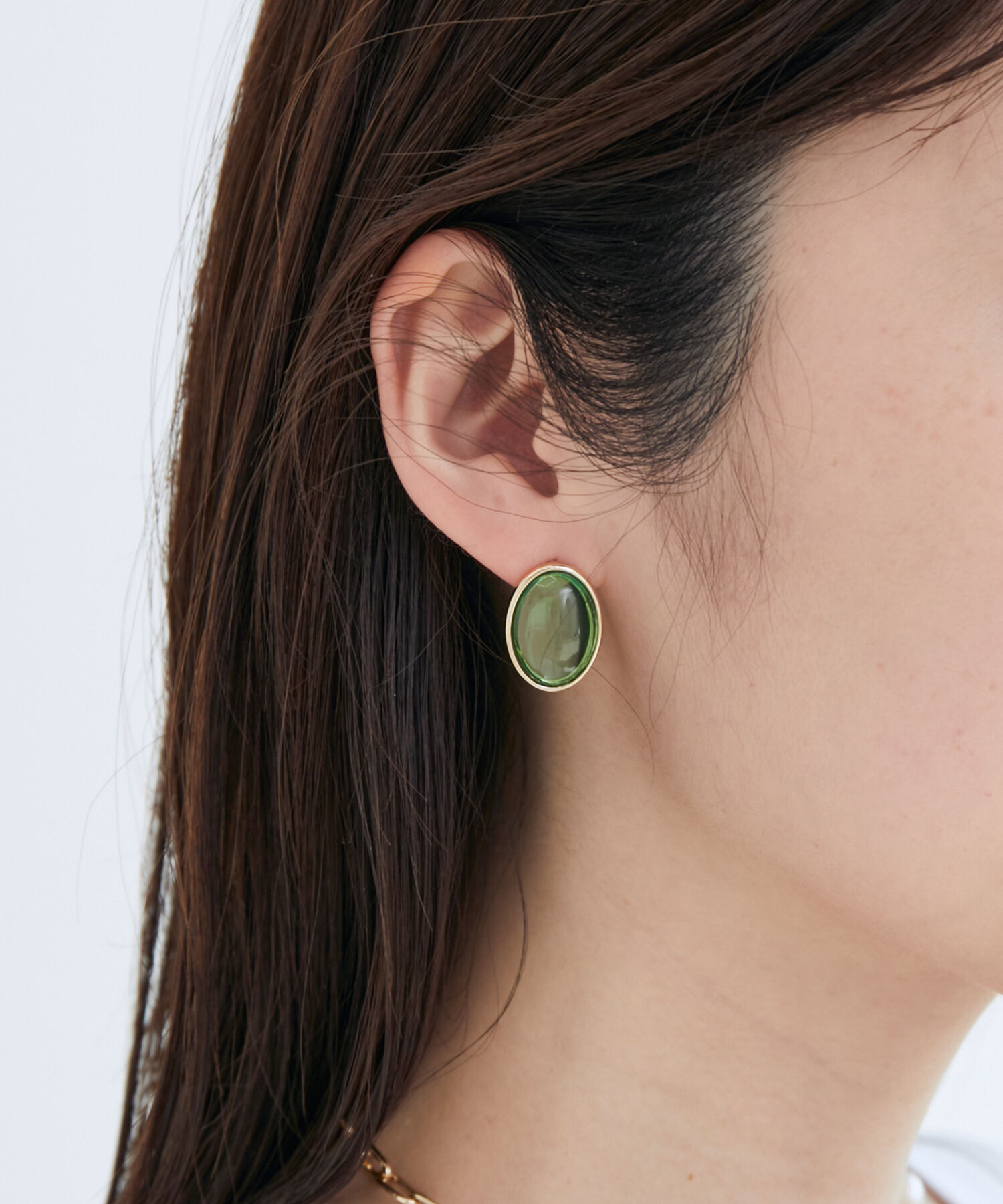 VIS「クリアオーバルピアス」|ピアス|