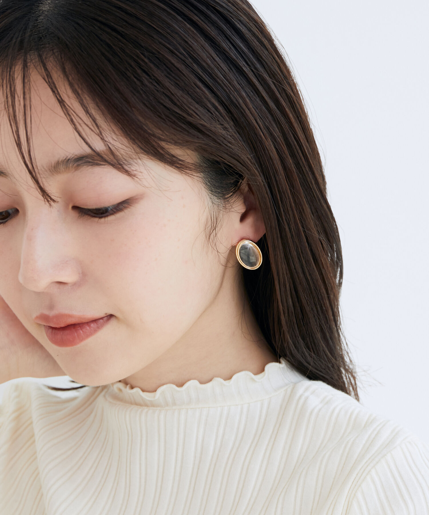 VIS「クリアオーバルピアス」|ピアス|