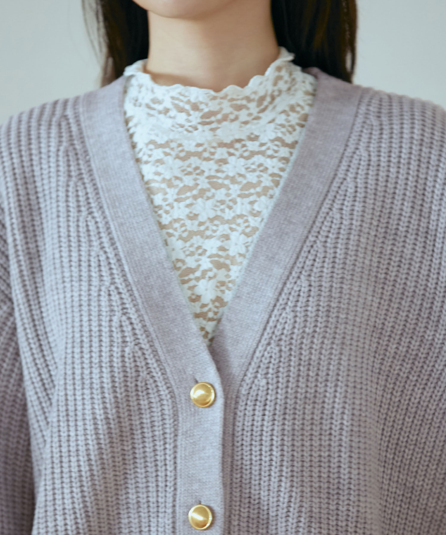 VIS「【洗える】袖ケーブルカーディガン【sustainable】」|カーディガン|