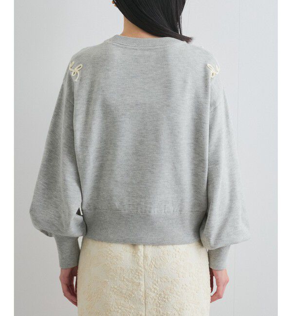 VIS「リーフコード刺繍ニットプルオーバー」|ニット・セーター|