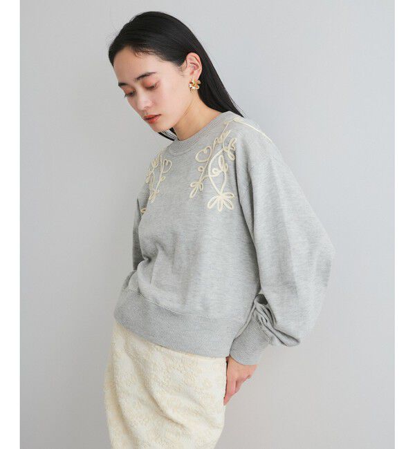 VIS「リーフコード刺繍ニットプルオーバー」|ニット・セーター|