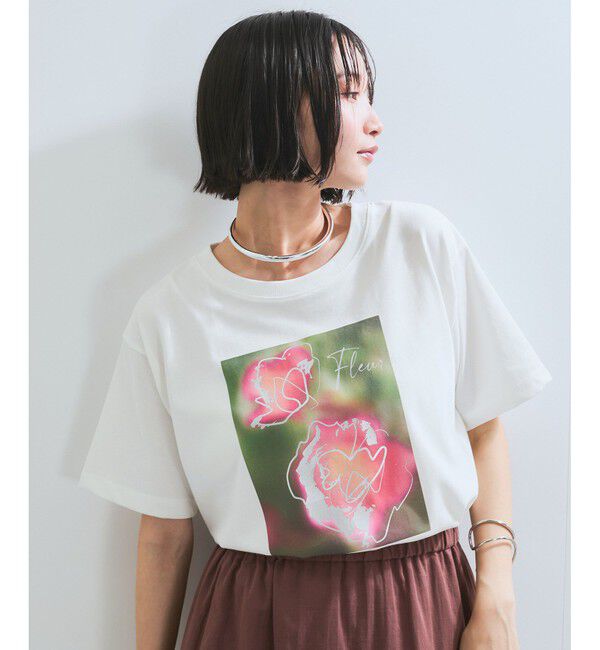 VIS「【接触冷感】箔グラフィックアートTシャツ」|Tシャツ・カットソー|