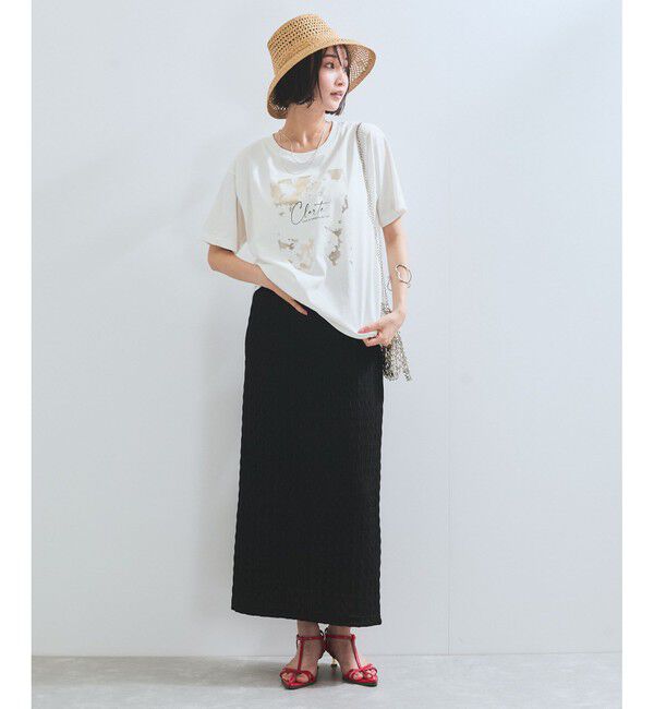 VIS「【接触冷感】箔グラフィックアートTシャツ」|Tシャツ・カットソー|