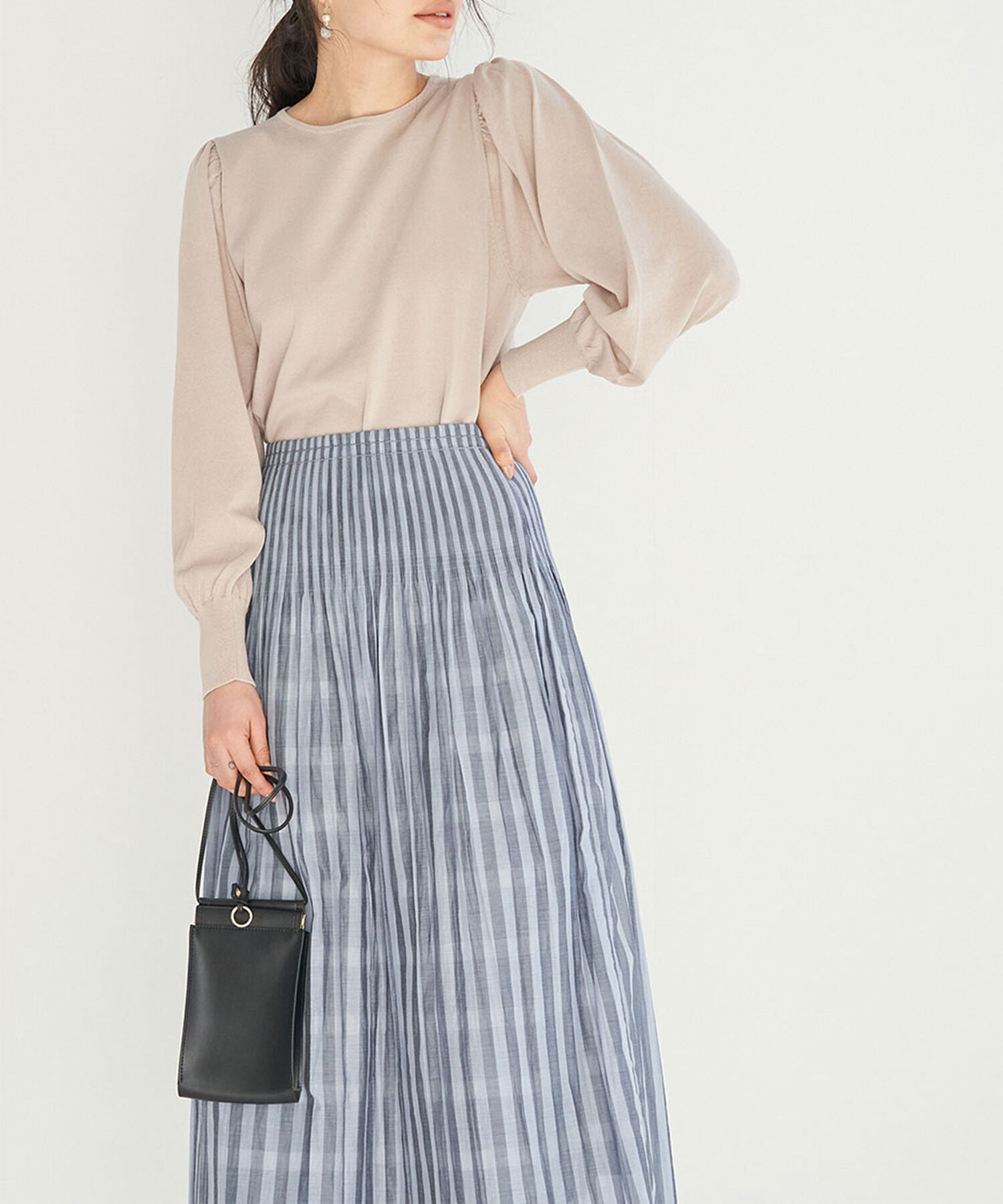 Rope&rsquo;Picnic「【emur】シアー袖コンシャスニット」|ニット・セーター|