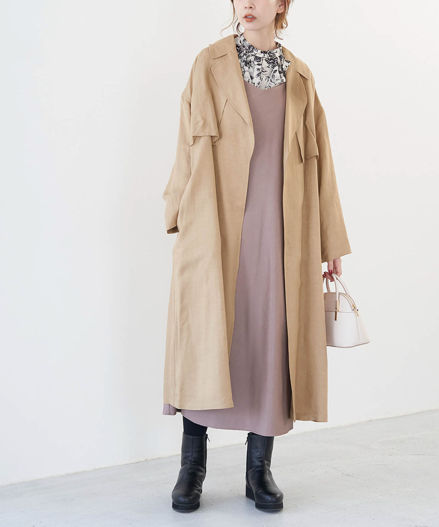 Rope&rsquo;Picnic「【emur】リネン混トレンチコート」|トレンチコート|