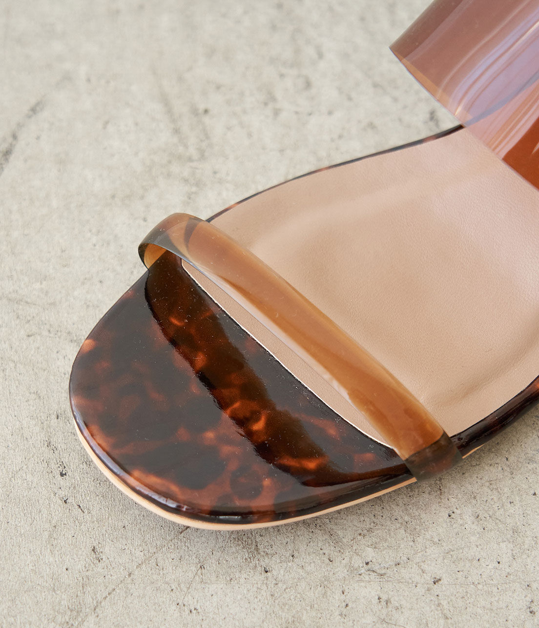 ROPE PICNIC PASSAGE「【WEB限定カラー:イエロー】クリアアッパー円柱クリアヒールミュール」|サンダル|