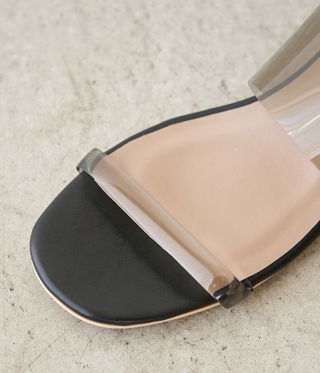 ROPE PICNIC PASSAGE「【WEB限定カラー:イエロー】クリアアッパー円柱クリアヒールミュール」|サンダル|