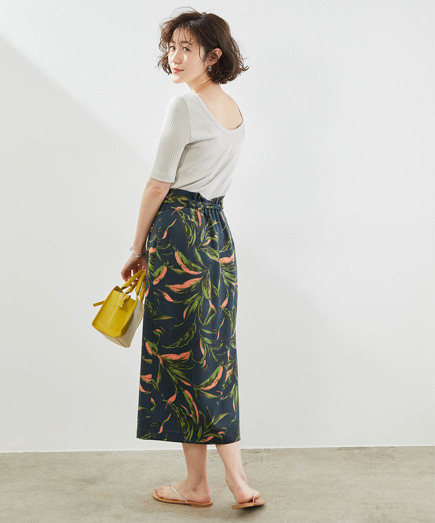 Rope&rsquo;Picnic「【接触冷感・抗菌防臭】ミントレーヨンバックシャンハーフスリーブトップス」|ニット・セーター|