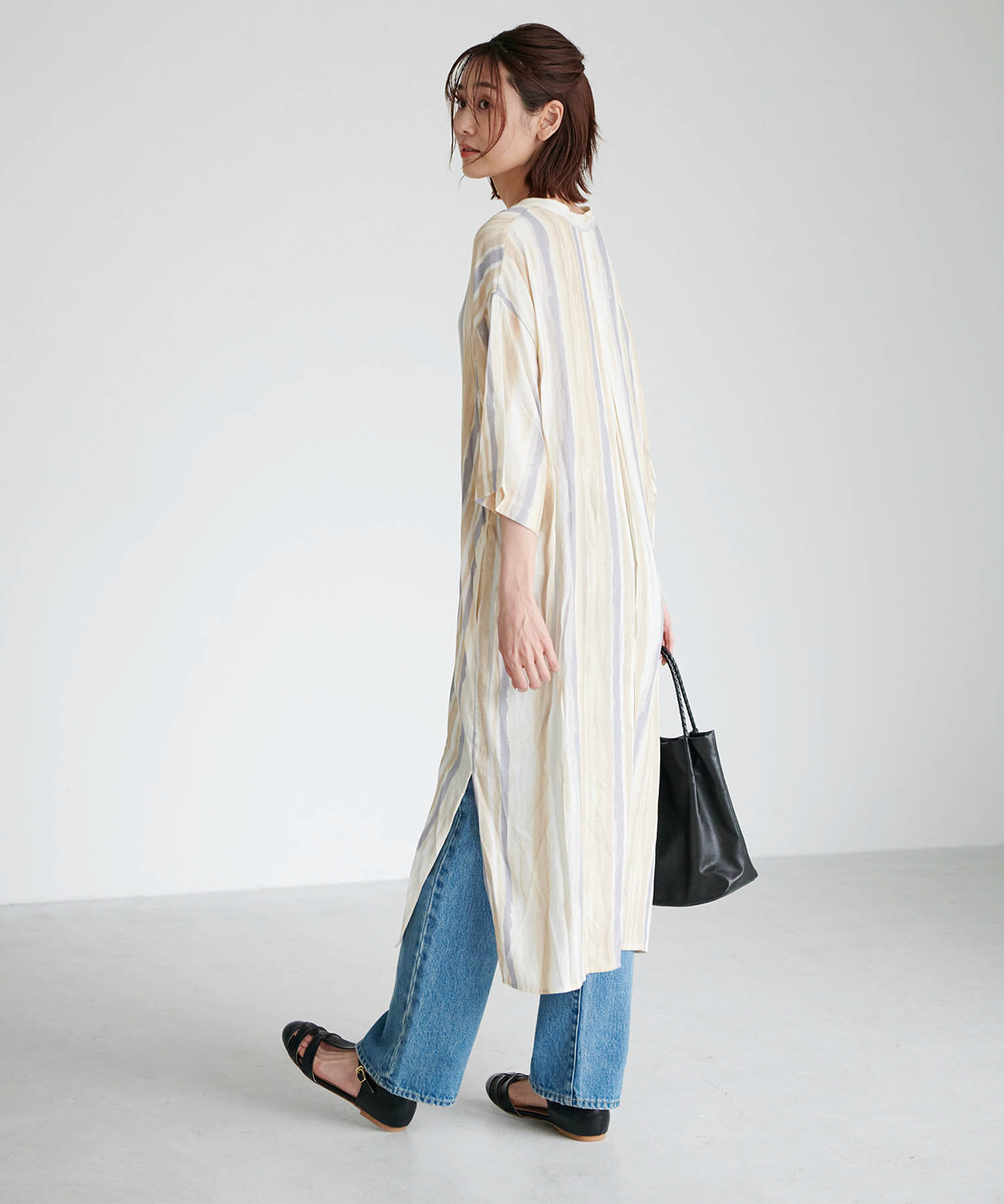 Rope&rsquo;Picnic「手書き風ストライプシャツワンピース」|その他|