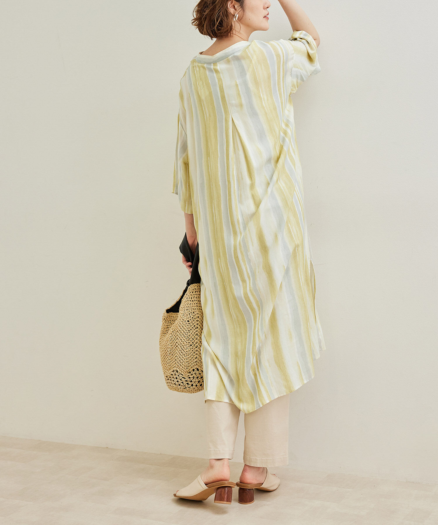 Rope&rsquo;Picnic「手書き風ストライプシャツワンピース」|その他|