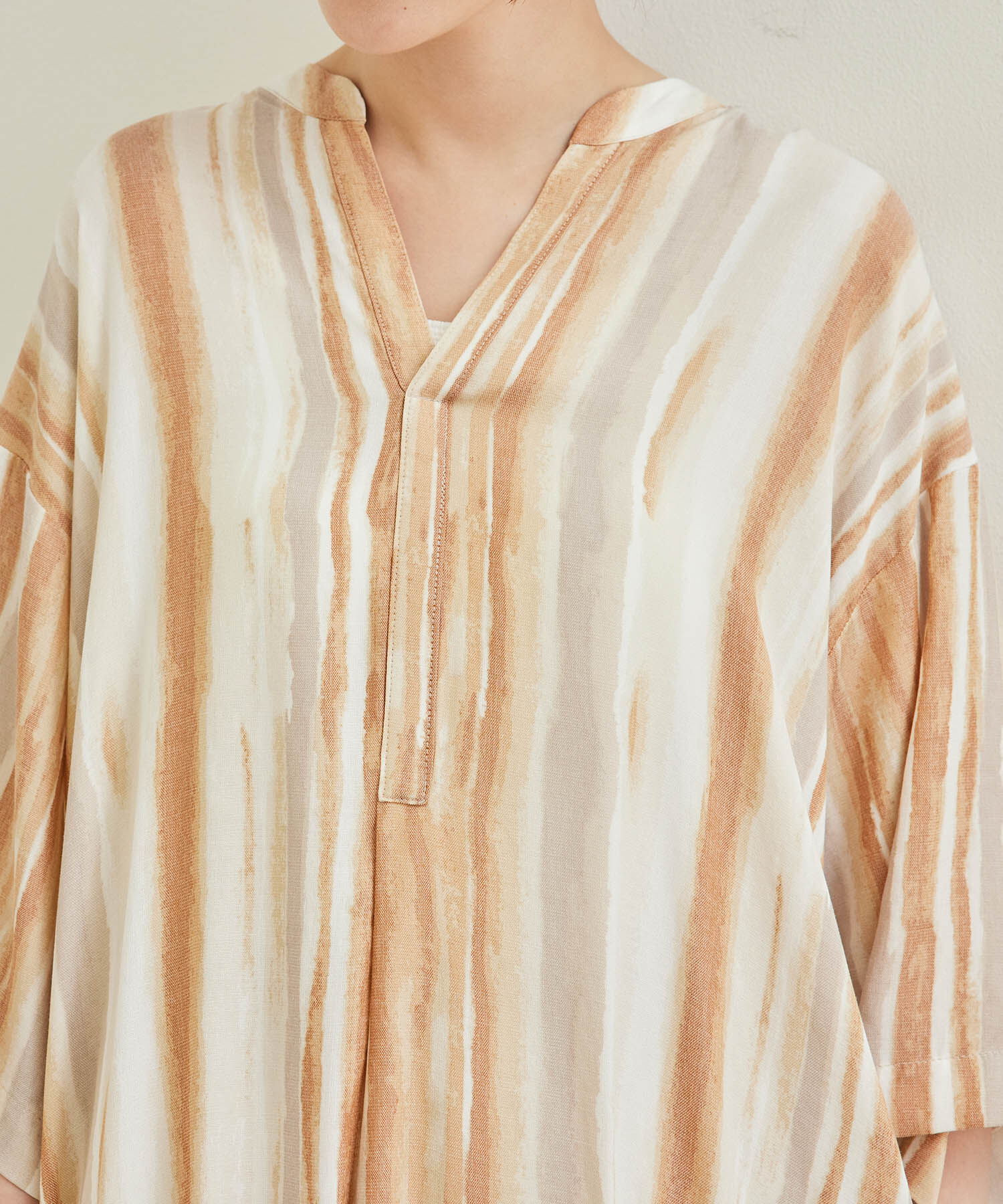 Rope&rsquo;Picnic「手書き風ストライプシャツワンピース」|その他|