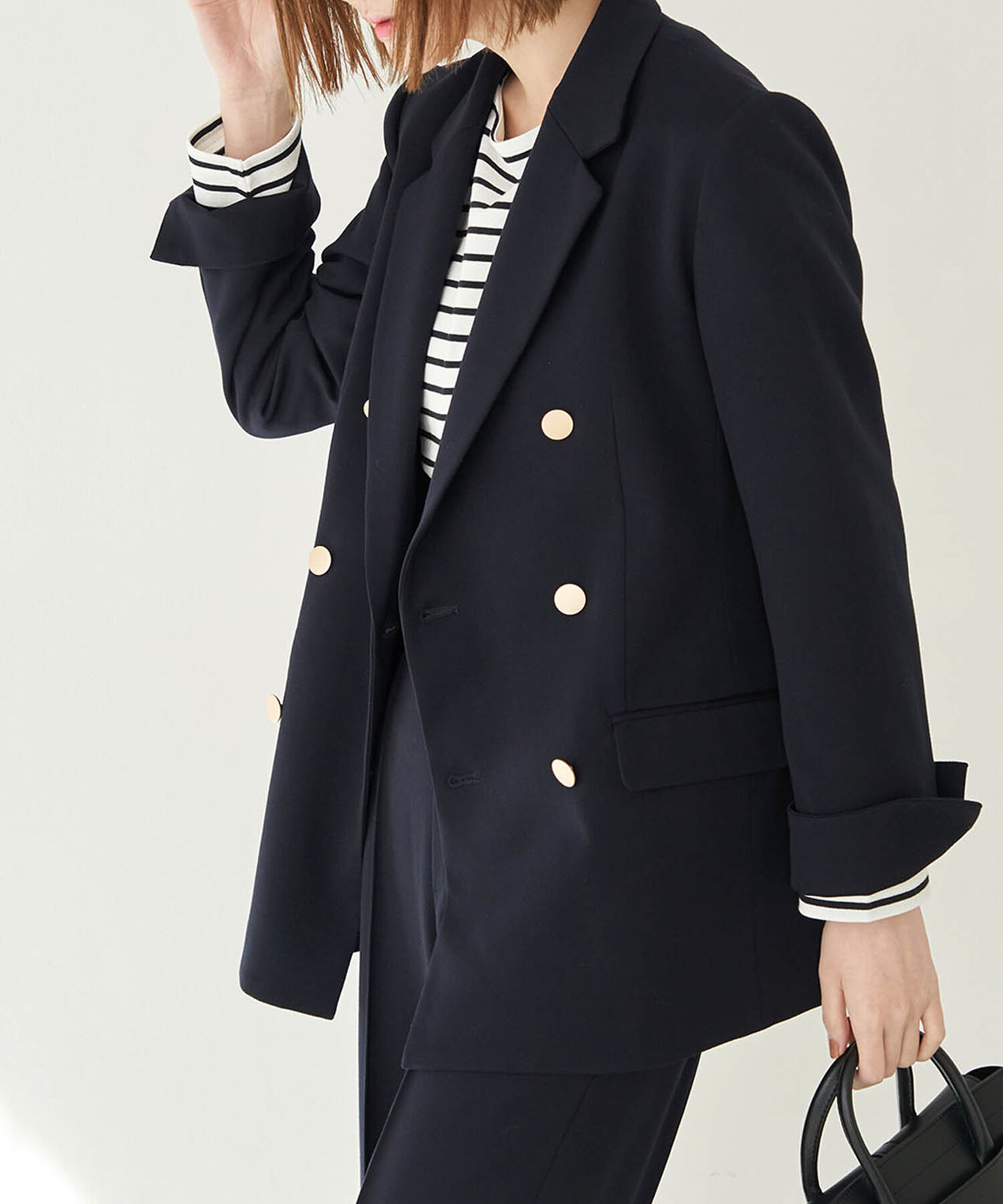 Rope&rsquo;Picnic「セットアップ対応/テーラードジャケット」|テーラードジャケット|ネイビー(40)