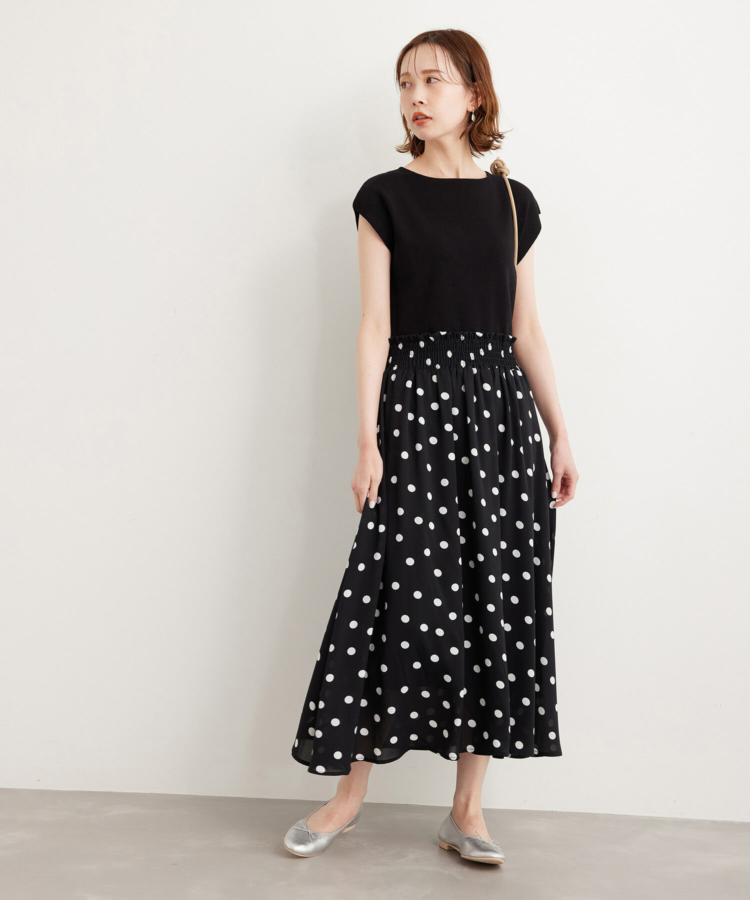 Rope&rsquo;Picnic「【WEB限定/低身長向けサイズあり】ラク美/ニットドッキングワンピース」|ワンピース|