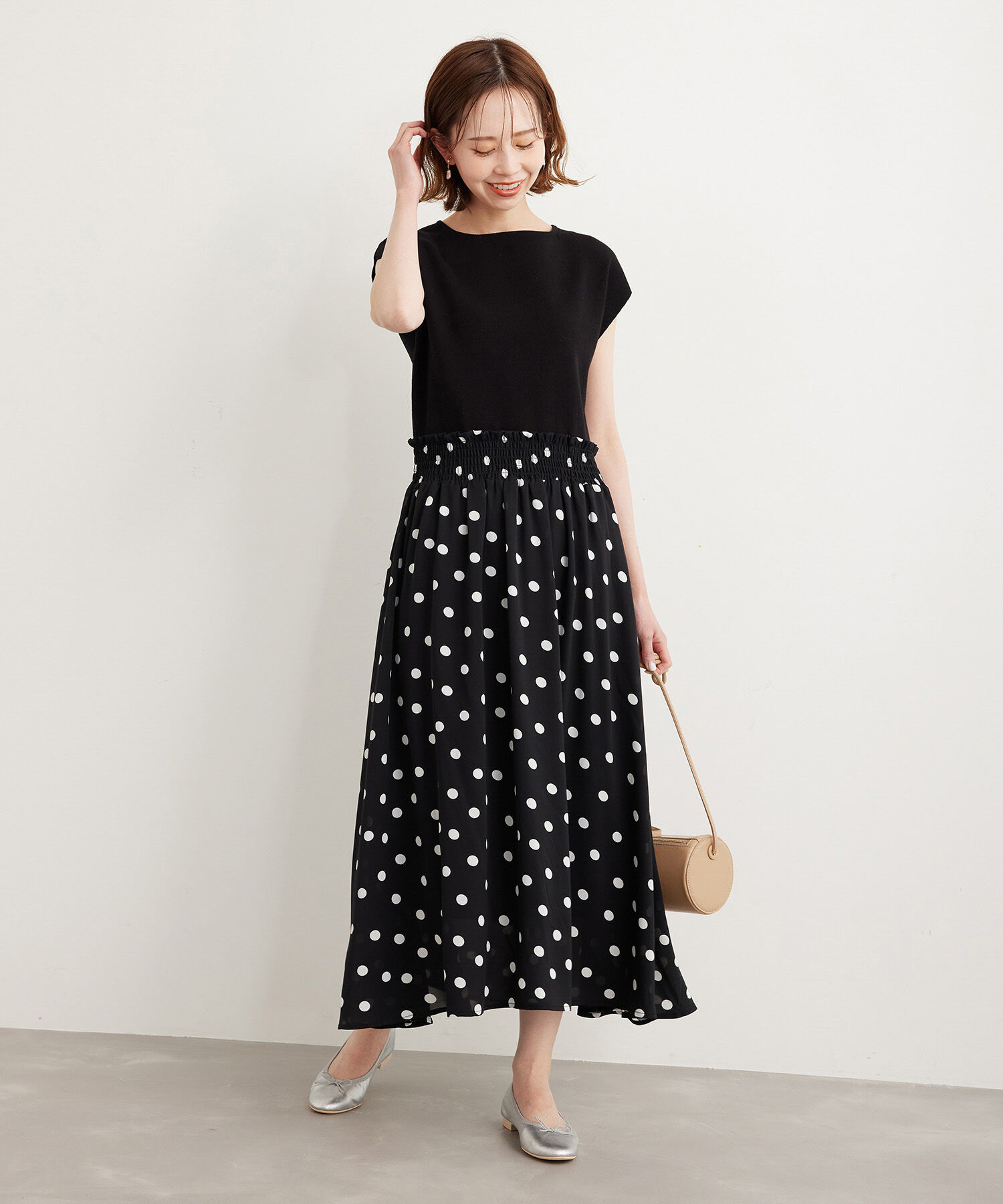 Rope&rsquo;Picnic「【WEB限定/低身長向けサイズあり】ラク美/ニットドッキングワンピース」|ワンピース|