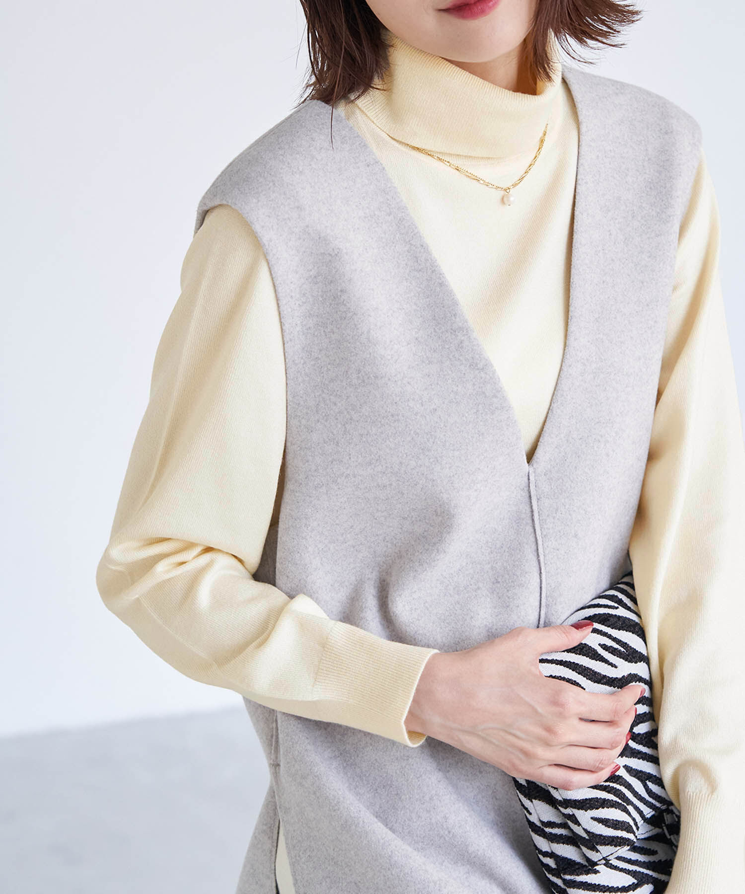 Rope&rsquo;Picnic「アンチピリング天竺タートルネックプルオーバー」|ニット・セーター|