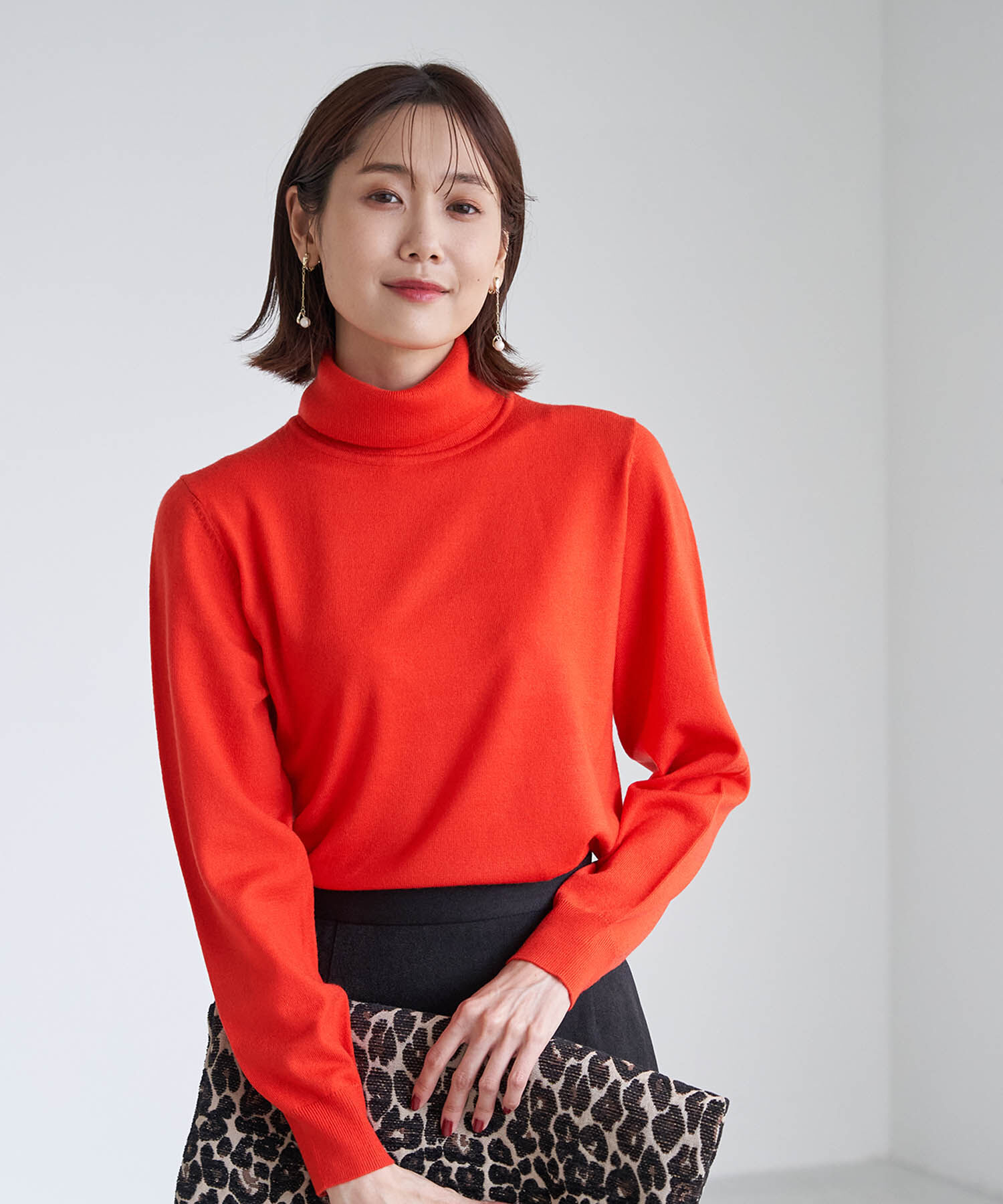 Rope&rsquo;Picnic「アンチピリング天竺タートルネックプルオーバー」|ニット・セーター|