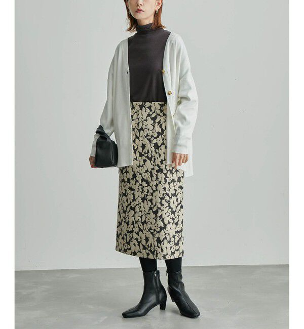 Rope&rsquo;Picnic「フラワージャガードスリムスカート」|スカート|