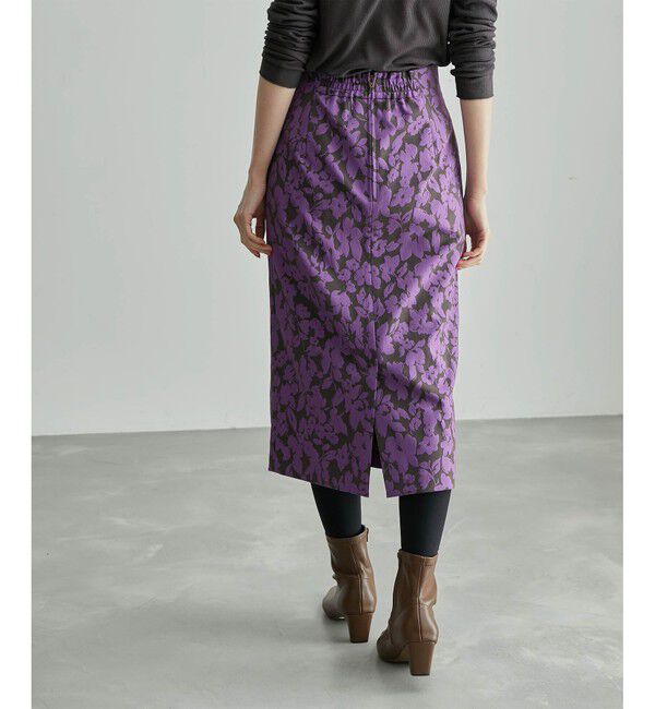 Rope&rsquo;Picnic「フラワージャガードスリムスカート」|スカート|