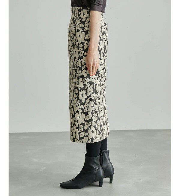 Rope&rsquo;Picnic「フラワージャガードスリムスカート」|スカート|