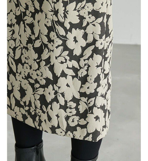 Rope&rsquo;Picnic「フラワージャガードスリムスカート」|スカート|