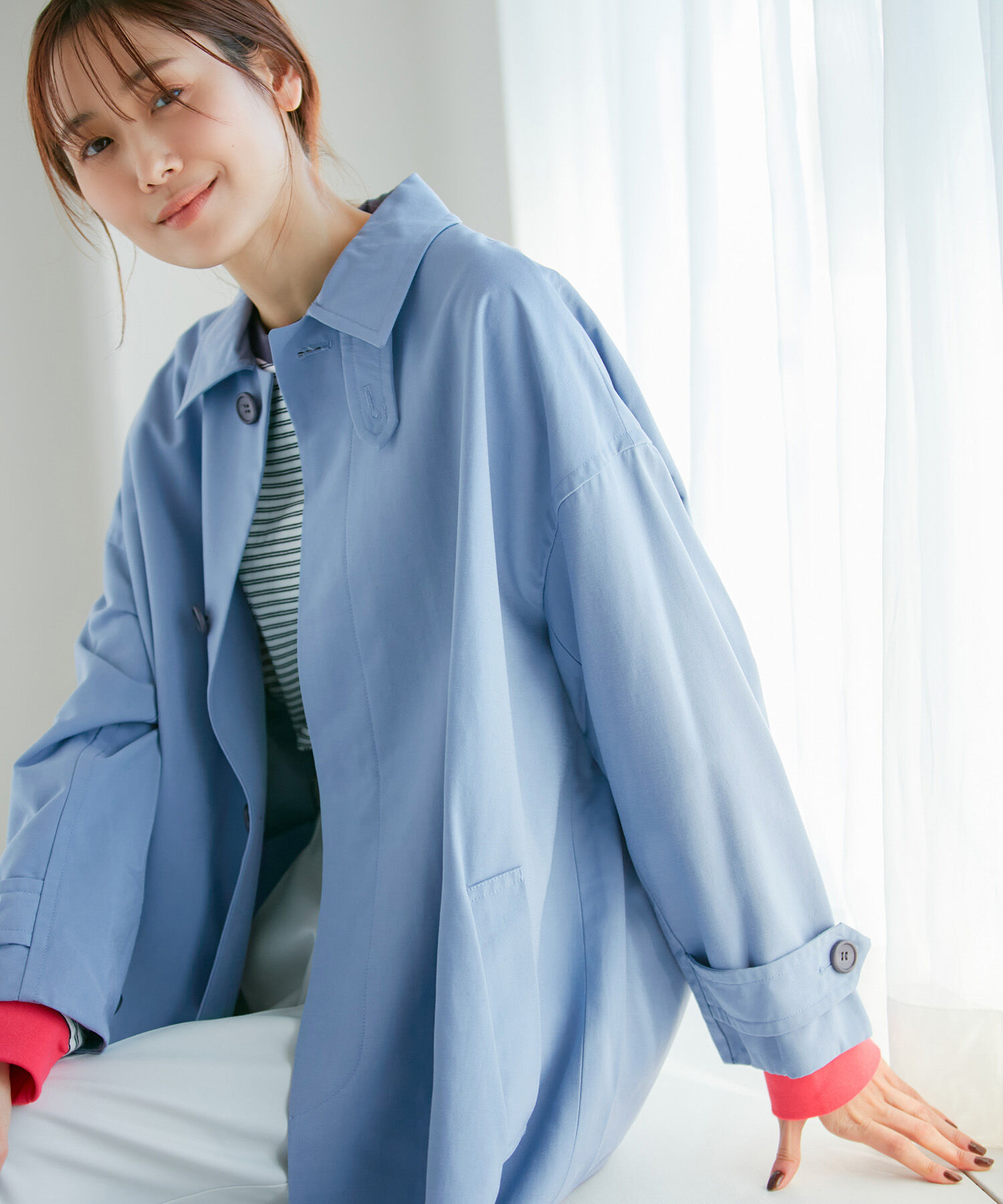 Rope&rsquo;Picnic「撥水加工/ステンカラーコート スプリングコート」|ステンカラーコート|