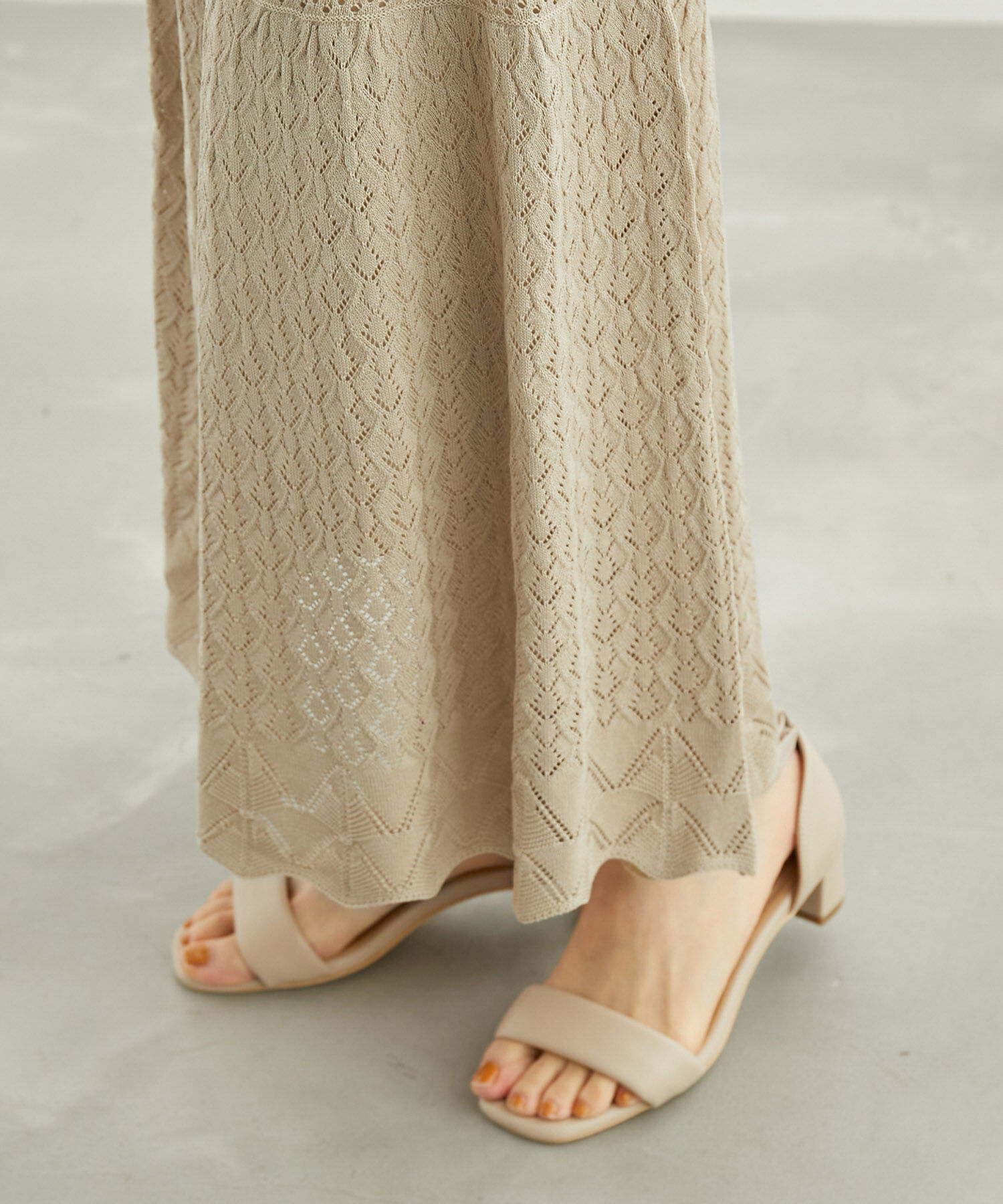 Rope&rsquo;Picnic「透かし編みニットマーメイドスカート」|スカート|