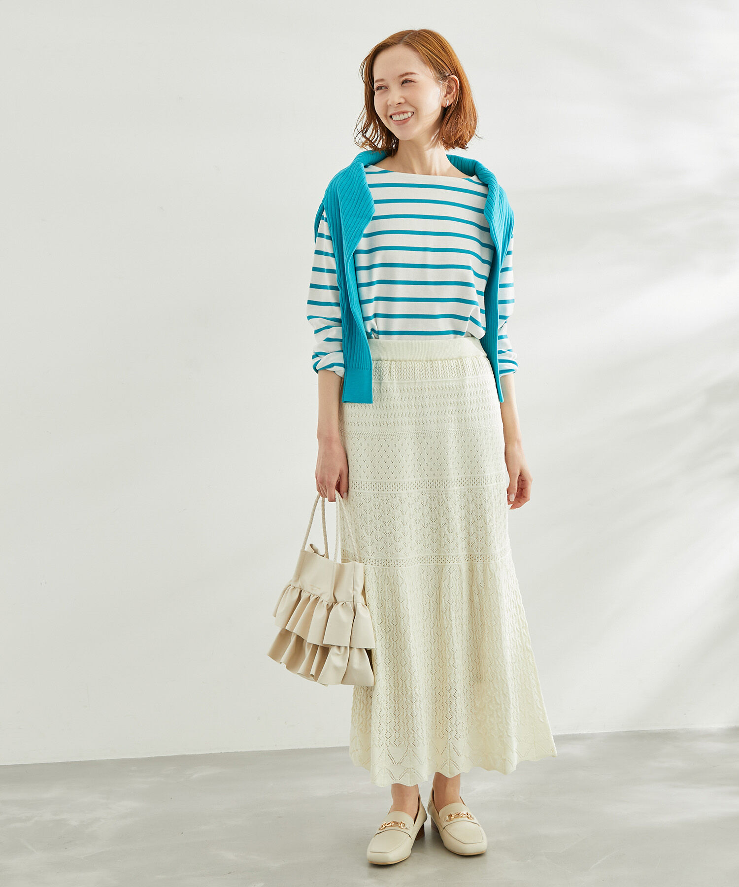 Rope&rsquo;Picnic「透かし編みニットマーメイドスカート」|スカート|